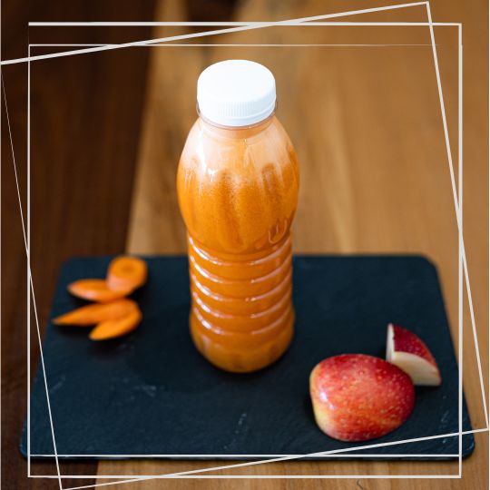 Fresh Mixed Juices served in a 500ml bottle.